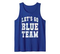 Retro Let's GO Blue Team Summer Camp War Game Day Torneo Camiseta sin Mangas