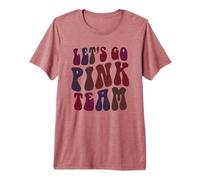 Retro Let's GO Pink Team Girl Camp Concientización sobre el cáncer de Mama Camiseta Premium