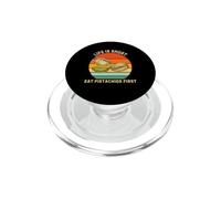 Retro Life Is Short Come Pistachos Primer Amante del Pistacho PopSockets PopGrip para MagSafe