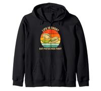 Retro Life Is Short Come Pistachos Primer Amante del Pistacho Sudadera con Capucha