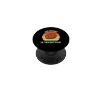 Retro Life Is Short Eat Walnut First Walnuts Food Amante de la Comida PopSockets PopGrip Adhesivo