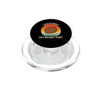 Retro Life Is Short Eat Walnut First Walnuts Food Amante de la Comida PopSockets PopGrip para MagSafe