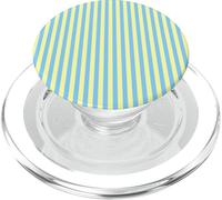 Retro Light Yellow and Blue Vertical Stripes Trendy Lines PopSockets PopGrip para MagSafe