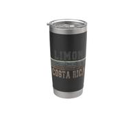Retro Limón Costa Rica Vaso térmico de acero inoxidable de doble pared