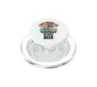Retro Lindo Dinosaurio I Can't Imagine Life Without Beer PopSockets PopGrip para MagSafe