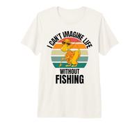 Retro Lindo Dinosaurio I Can't Imagine Life Without Fishing Camiseta Premium