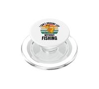 Retro Lindo Dinosaurio I Can't Imagine Life Without Fishing PopSockets PopGrip para MagSafe