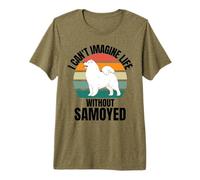 Retro Lindo Perro I Can't Imagine Life Without Samoyedo Dog Camiseta Premium
