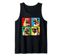 Retro Lindo Pug Funny Youth Life de Dad Mom Meme Coffee Camiseta sin Mangas