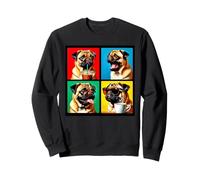 Retro Lindo Pug Funny Youth Life de Dad Mom Meme Coffee Sudadera