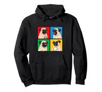 Retro Lindo Pug Funny Youth Life de Dad Mom Meme Coffee Sudadera con Capucha
