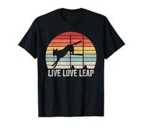 Retro Live Love Leap Canine Agility Dock Buceo Perro Deporte Camiseta