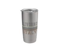 Retro Livorno Italia Vaso térmico de acero inoxidable de doble pared