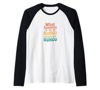 Retro Lo Que Sucede En Bunco Se Queda En Bunco Camiseta Manga Raglan