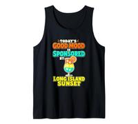 Retro Long Island Puesta del Sol Buen Humor Cóctel Humor Camiseta sin Mangas