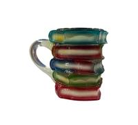 Retro Look 3D Printing Book Design Brinking Glass-Multifuncional Accesorios de cocina | Desayuno Muesli Tug | Idea de regalo de taza de beber para lector de biblioteca