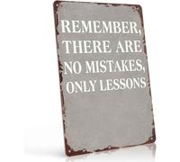Retro Look Metal Sign Embracing Life Lessons Decor 8 X 12 in