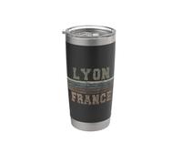Retro Lyon Francia Vaso térmico de acero inoxidable de doble pared