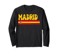 Retro Madrid Ciudad España Vintage Estética Vacaciones de Verano Manga Larga