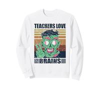 Retro Maestros Amor Cerebros Zombi Sudadera
