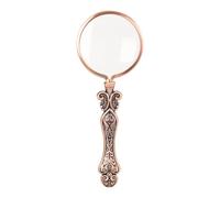Retro Magnifying Glass, Vintage Handheld Magnifier with 3X Magnification, Optical Glass Lens for Reading Books Newspaper Inspection Jewelry Stamps, Portable Science Tool for A