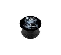 Retro Maine Coon Cat Moon 90s Bootleg Meme Gatito Gatos PopSockets PopGrip Adhesivo