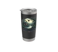 Retro Malasia Paisaje Vintage Souvenir Vaso térmico de acero inoxidable de doble pared