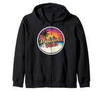 Retro Maldivas Vibes Beach Vintage Sunset Holiday Souvenir Sudadera con Capucha