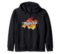 Retro Mallorca Isla España Verano Vacaciones Playa Vintage Sudadera con Capucha