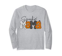 Retro Mama Spooky Halloween Coquette Bow Halloween para Mujer Manga Larga