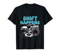 Retro Manual Conducción Entusiasta Automotriz Cultura Diseño Camiseta