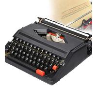 Retro Manual Máquina de escritura funcional Estilo vintage Procesador de texto portátil para viajeros Escritores Decoración nostálgica Escritorio Accesorio Tinta de tinta Incluida Herramienta creativa