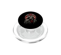 Retro Mapache Rocker Rock Música 80 90 Travieso Mapache PopSockets PopGrip para MagSafe