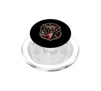 Retro Mapache Rocker Rock Música 80 90 Travieso Mapache PopSockets PopGrip para MagSafe