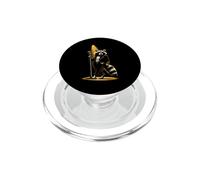 Retro Mapache Rocker Rock Música 80 90 Travieso Mapache PopSockets PopGrip para MagSafe
