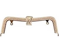 Retro marcos de metal bolso, 5Pcs 20CM Concave Frame Embossing Metal Leaves Kiss Clasps Lock For Bags Clutch Bag Hardware Purse DIY Sew Accessories(Gold)