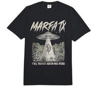 Retro Marfa TX OVNI Alien Yall pensó Que Austin era un Arte extraño Comfort Colors Adult Heavyweight T-Shirt