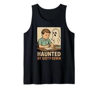Retro Matemáticas Halloween 67 Meme Estudiante Números embrujados 6x7 Camiseta sin Mangas