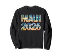 Retro MAUI 2026 Vacaciones Swim Trip Cumpleaños Familia Tripulación Sudadera