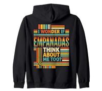 Retro Me pregunto si Las Empanadas piensan en mí Foodie Sudadera con Capucha