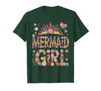 Retro Mermaid Girl Cruising Vacaciones Viaje Nadador Seguridad Camiseta