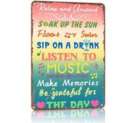 Retro Metal Sign Cool Summer Quotes Wall-Art 8 X 12 in