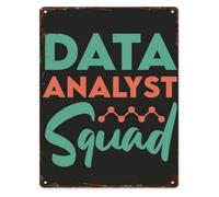 Retro Metal Sign Data Analyst Humor for SQL Excel Python G reat Gift for Coworker Friend Family 8 X 12 in