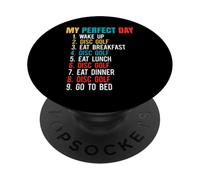 Retro - Mi día Despierta - Disc Golf PopSockets PopGrip Adhesivo