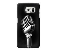 Retro Microphone Jazz Music Funda Carcasa Case para Samsung Galaxy S6 Edge