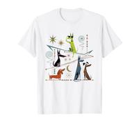 Retro Mid-Century Modern Dog 50's 60's Style Funny Dog Cute Camiseta