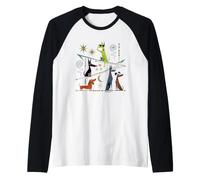 Retro Mid-Century Modern Dog 50's 60's Style Funny Dog Cute Camiseta Manga Raglan