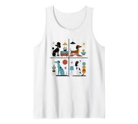 Retro Mid-Century Modern Dog 50's 60's Style Funny Dog Cute Camiseta sin Mangas