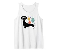 Retro Mid-Century Modern Dog 50's 60's Style Funny Dog Cute Camiseta sin Mangas