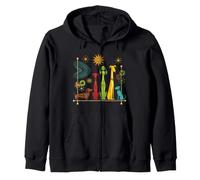 Retro Mid-Century Modern Dog 50's 60's Style Funny Dog Cute Sudadera con Capucha